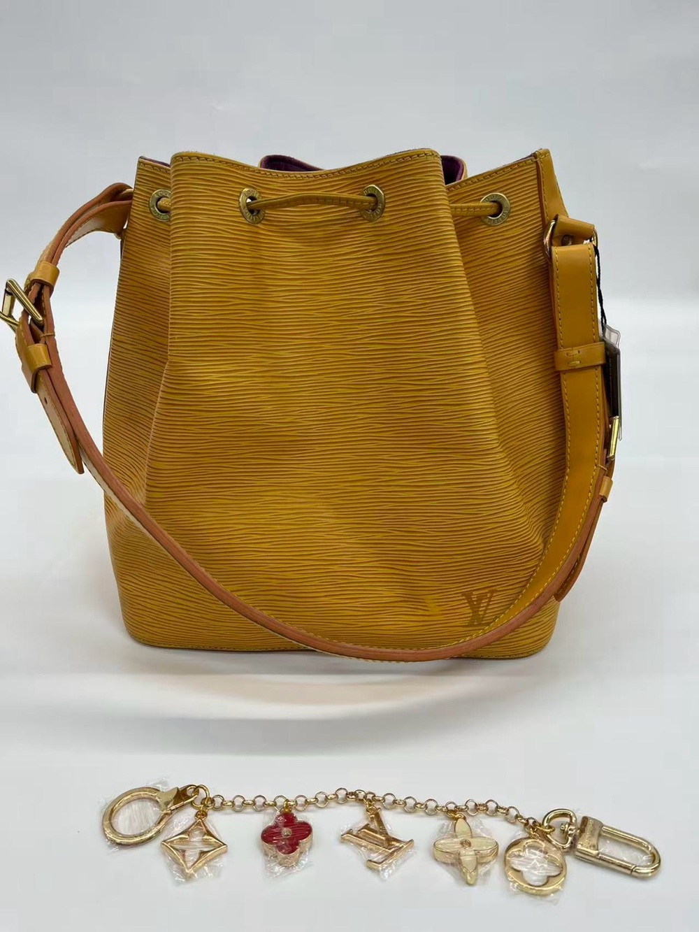 Louis Vuitton Epi Petit Noe Yellow Bucket Shoulder Bag